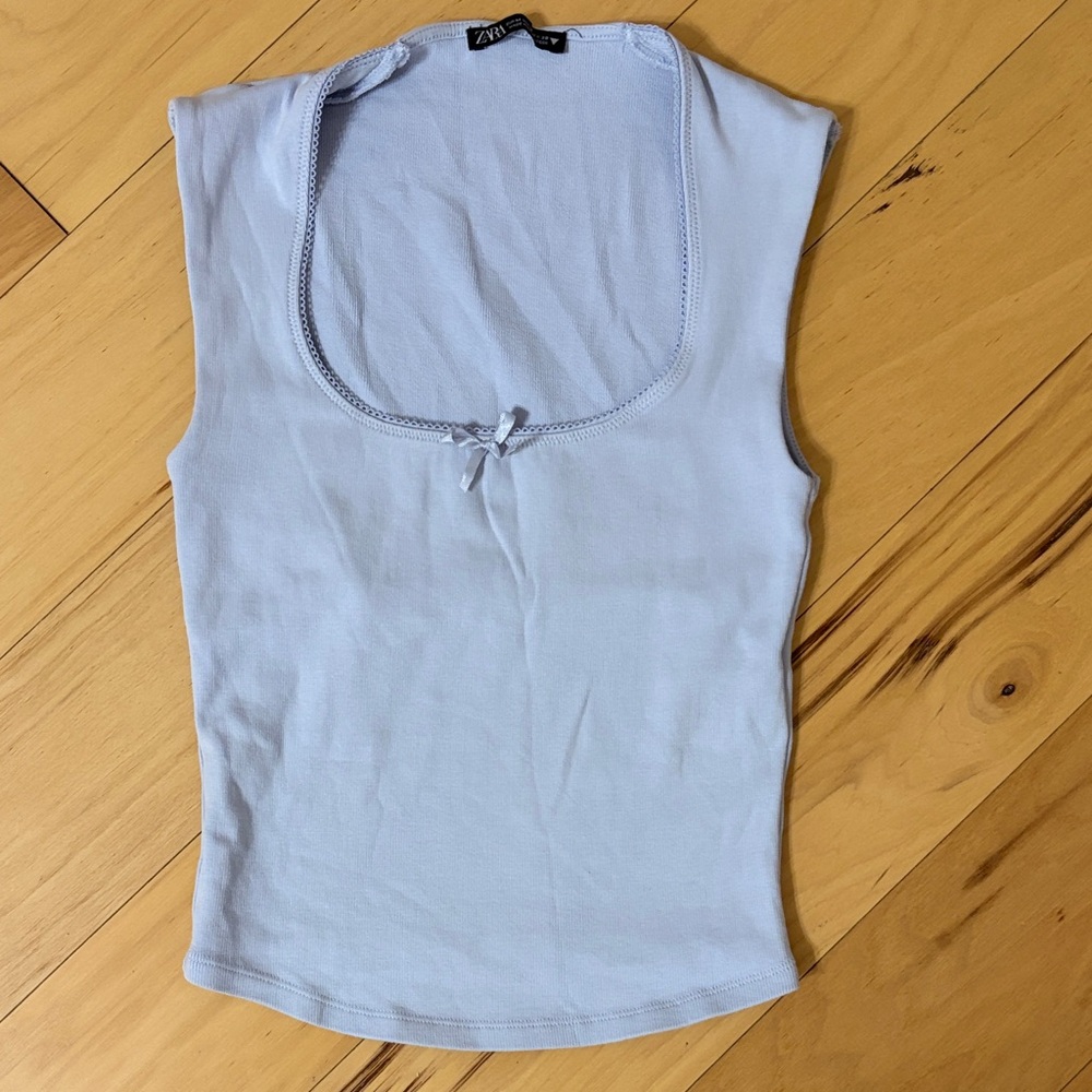 Zara Light Blue Tank Top